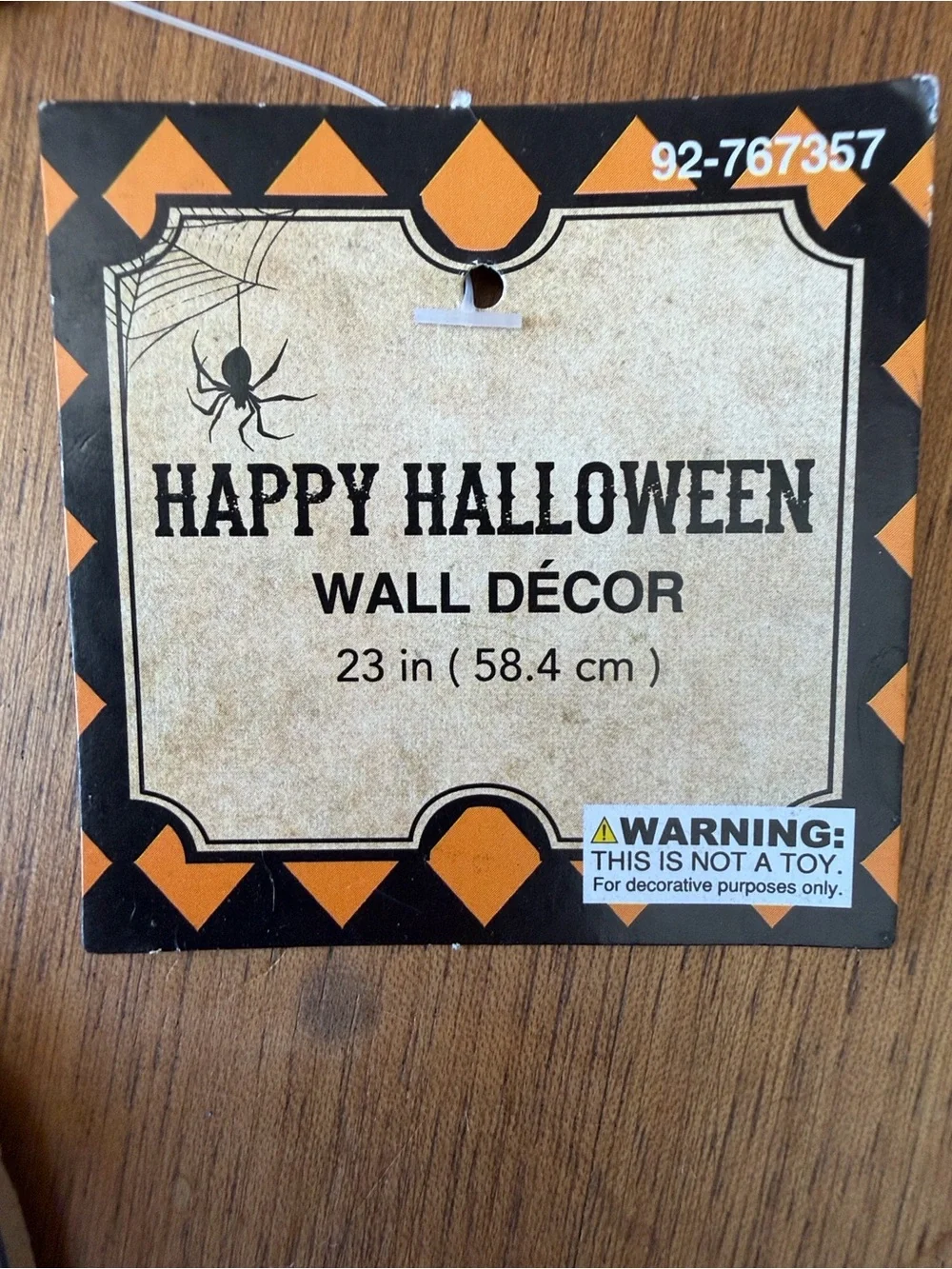 Hobby Lobby Orange Black White Halloween 'Trick or Treat' Hanging Pumpkin Sign